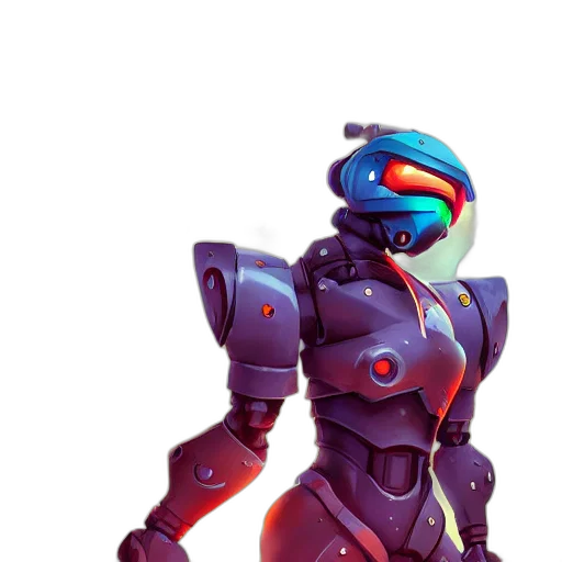 robot, weapon, concept art, cyberpunk transparent PNG cut-out