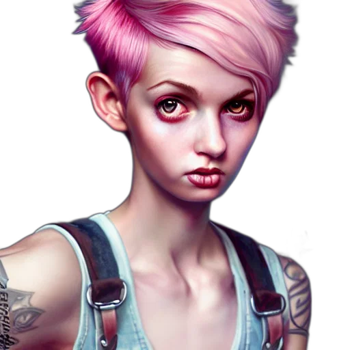 face, fantasy art, photorealistic, concept art, cyberpunk, pastel, neon, dark transparent PNG cut-out