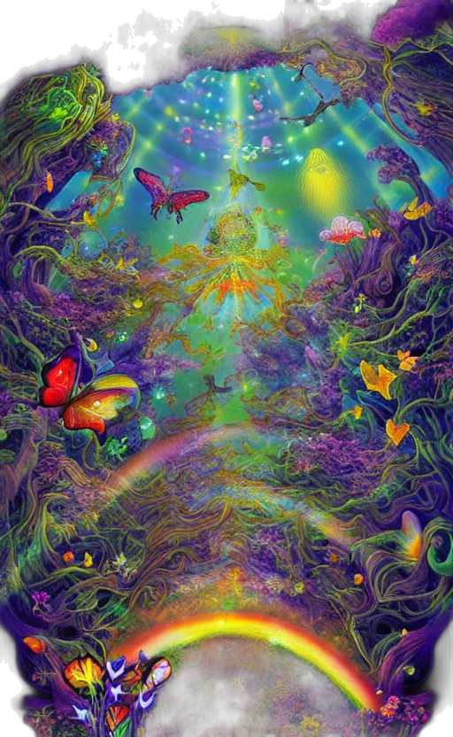 fantasy art, concept art, outer space, forest transparent PNG cut-out