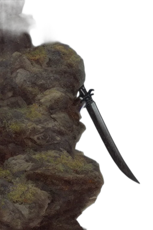 sword, weapon, dragon, staff, 3d render, concept art, fantasy art, photorealistic transparent PNG cut-out