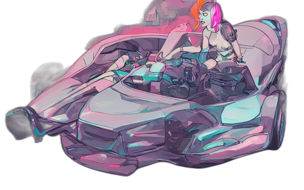 car, robot, weapon, jacket transparent PNG cut-out