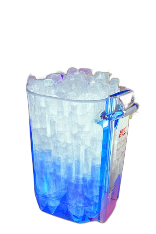 bottle, crown, weapon, food, 3d render, vaporwave, blue, beautiful transparent PNG cut-out