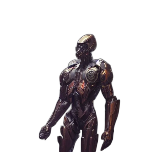 robot, creature, weapon, staff transparent PNG cut-out