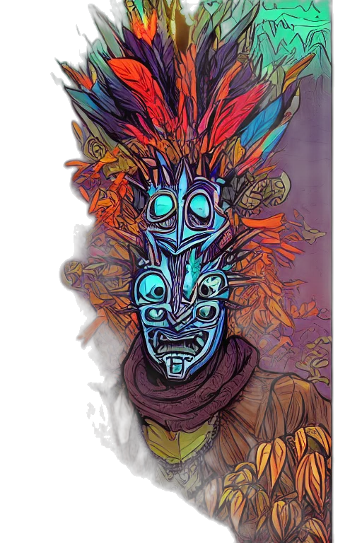 mask, face, jacket, creature transparent PNG cut-out