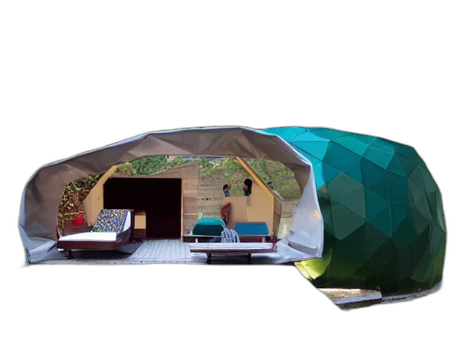 umbrella, 3d render, green, modular transparent PNG cut-out