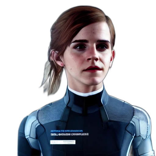 robot, face, jacket, staff transparent PNG cut-out