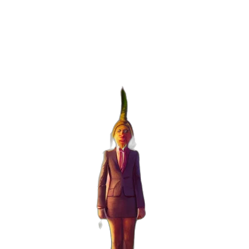 staff, hat, creature, crown, concept art, 3d render, pixel art, vaporwave transparent PNG cut-out
