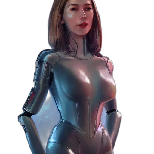 robot, face, dress, weapon transparent PNG cut-out