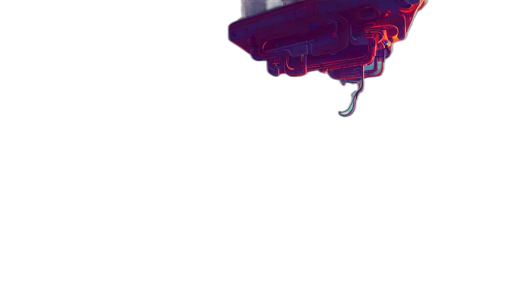 umbrella, weapon, robot, sword, 3d render, cyberpunk, concept art, photorealistic transparent PNG cut-out