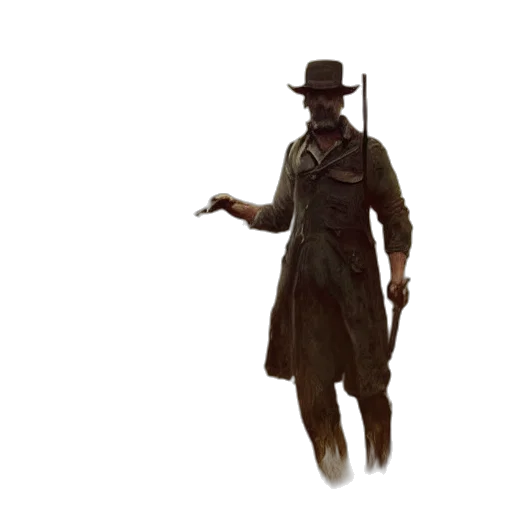 staff, hat, weapon, jacket transparent PNG cut-out