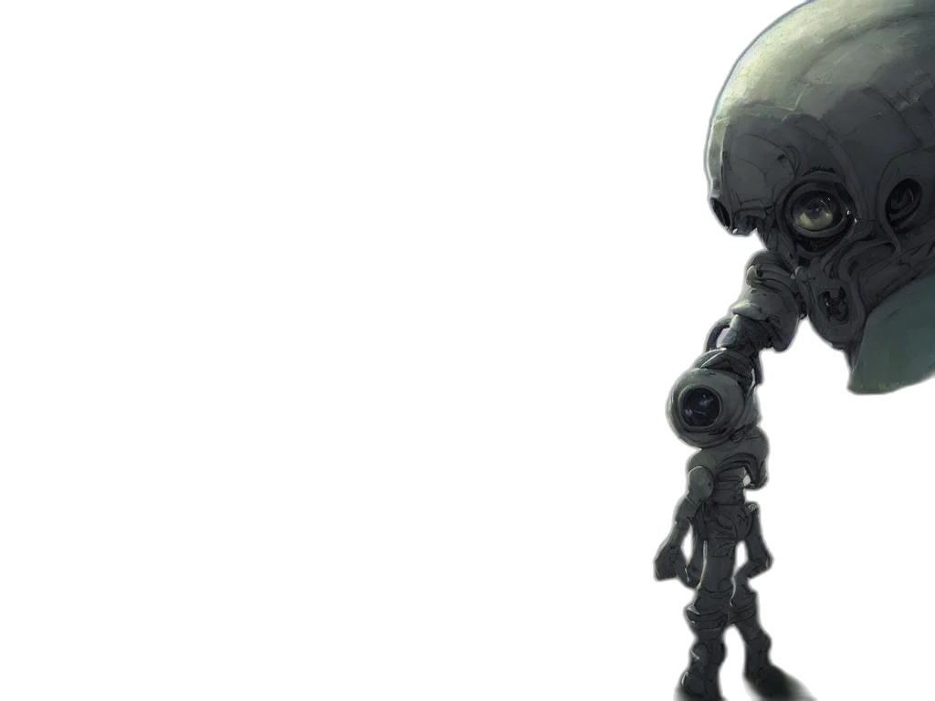 robot, weapon, staff, creature transparent PNG cut-out