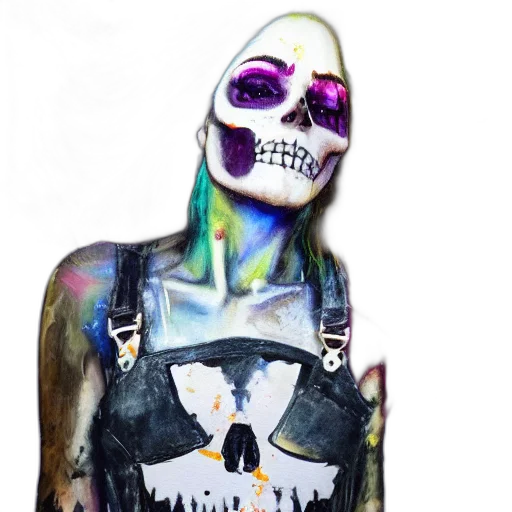 mask, jacket, robot, face, concept art, cyberpunk, photorealistic, watercolor transparent PNG cut-out