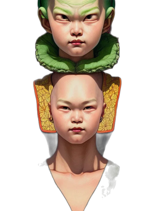 face, mask, crown, hat, concept art, photorealistic, 3d render, fantasy art transparent PNG cut-out