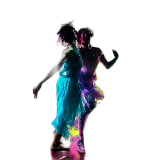 dress, cyberpunk, concept art, vaporwave transparent PNG cut-out