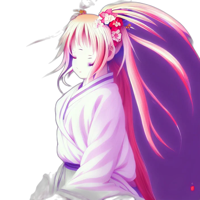 dragon, staff, dress, flower, anime, pixel art, concept art, fantasy art transparent PNG cut-out