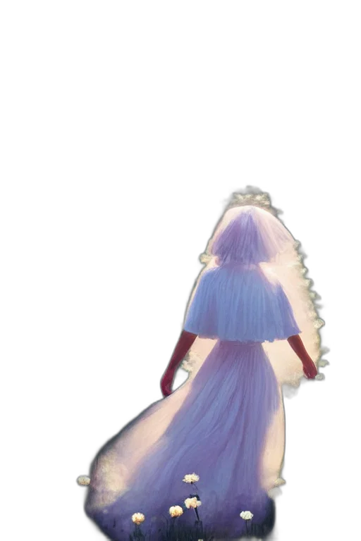 dress, hair, creature, crown transparent PNG cut-out