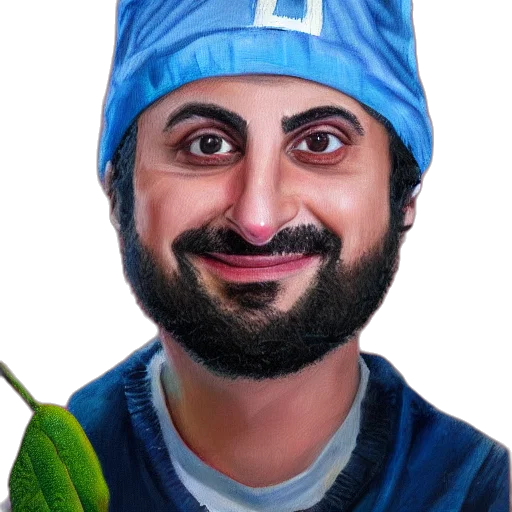 face, hat, staff, animal, photorealistic, cartoon, oil painting, concept art transparent PNG cut-out