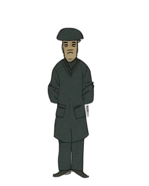 staff, jacket, hat, umbrella transparent PNG cut-out