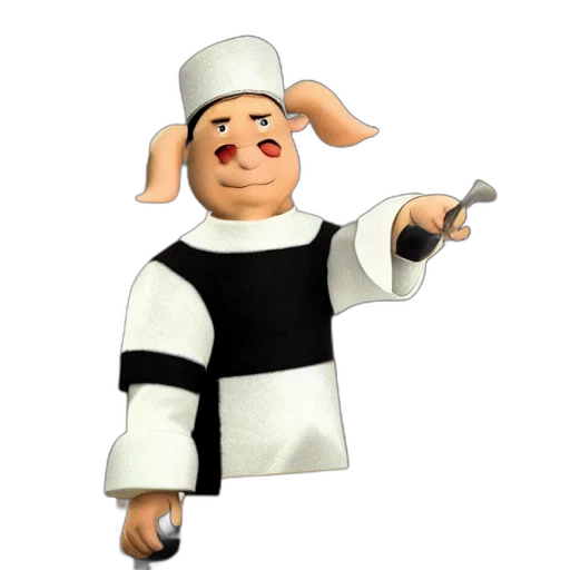 staff, food, weapon, animal, 3d render, concept art, chef, gordon transparent PNG cut-out