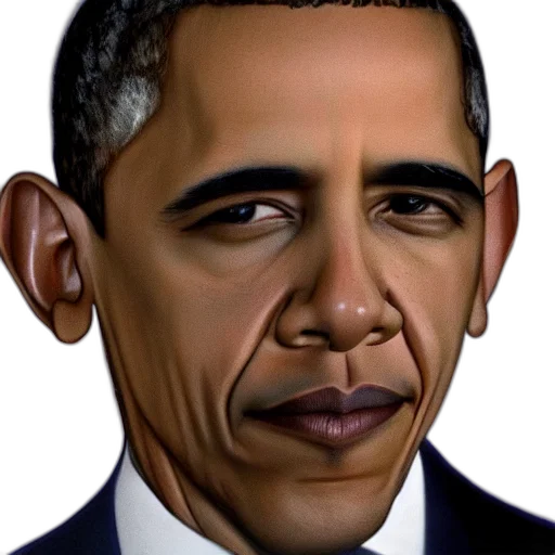 face, photorealistic, 3d render, cartoon, concept art, president, obama, lizard transparent PNG cut-out