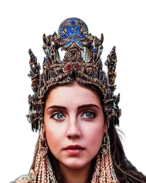 crown, jewelry, face, mask transparent PNG cut-out