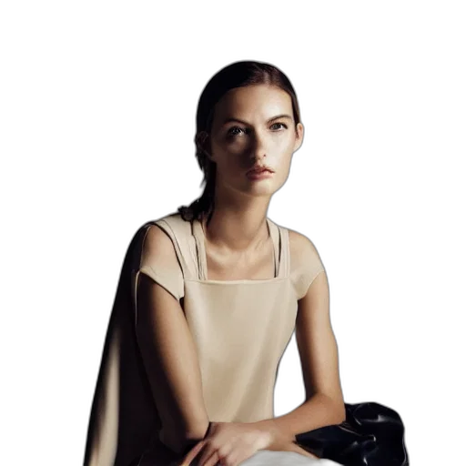 dress, face, jacket, jewelry transparent PNG cut-out