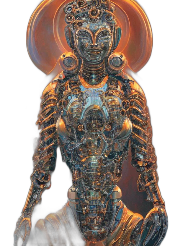 robot, jewelry, mask, face, concept art, 3d render, cyberpunk, fantasy art transparent PNG cut-out