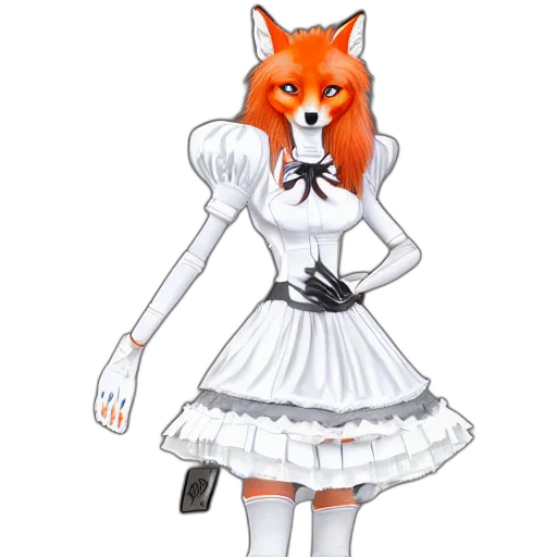 dress, staff, animal, concept art transparent PNG cut-out