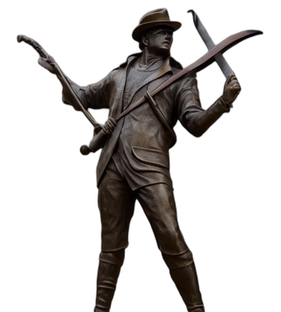 staff, sword, weapon, hat, concept art, 3d render, photorealistic, photo transparent PNG cut-out