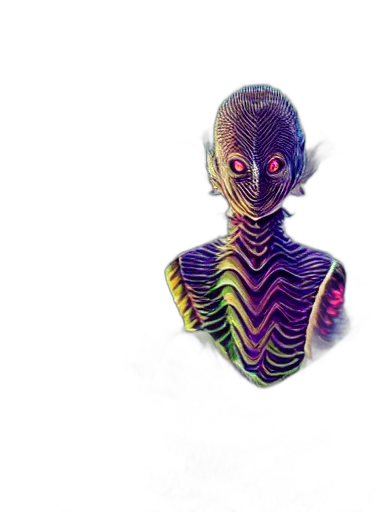 robot, mask, creature, face, 3d render, vaporwave, concept art, pixel art transparent PNG cut-out