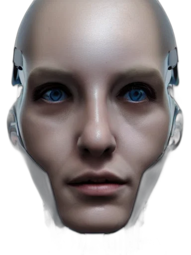 robot, face, mask, cyberpunk transparent PNG cut-out