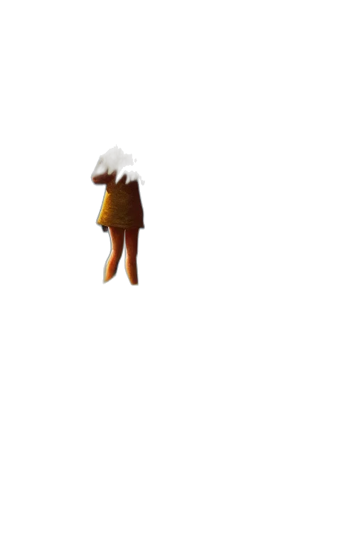 creature, animal, hat, hair, 3d render, pixel art, concept art, photorealistic transparent PNG cut-out