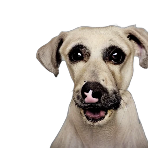 animal, face, creature, staff, photorealistic, 3d render, ugly, dog transparent PNG cut-out