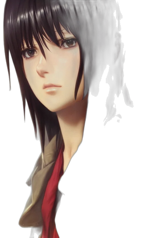 face, mask, jacket, staff transparent PNG cut-out
