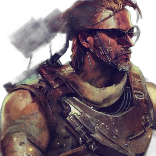 face, weapon, cyberpunk, concept art transparent PNG cut-out