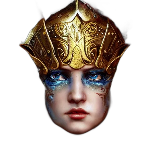 crown, mask, face, hat, fantasy art, concept art, photorealistic, 3d render transparent PNG cut-out