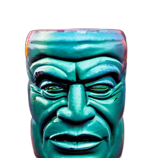 mask, face, jewelry, bottle, 3d render, photorealistic, vaporwave, concept art transparent PNG cut-out