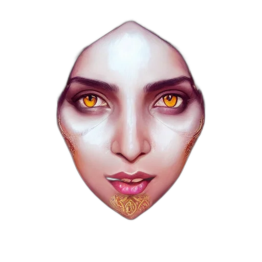mask, face, jewelry, fantasy art transparent PNG cut-out