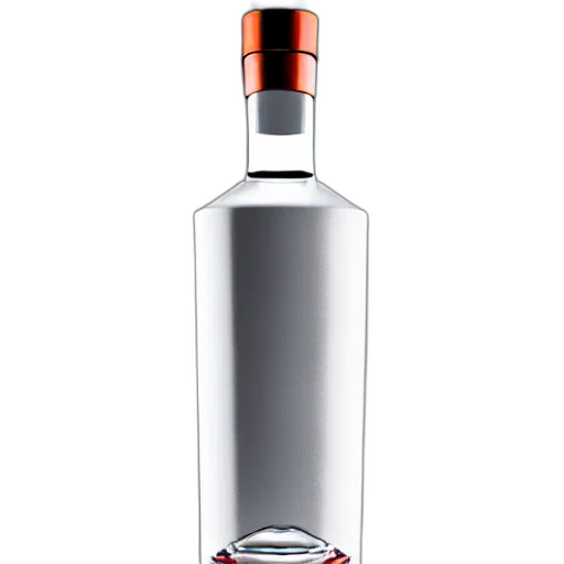 bottle, 3d render, photorealistic, vodka transparent PNG cut-out