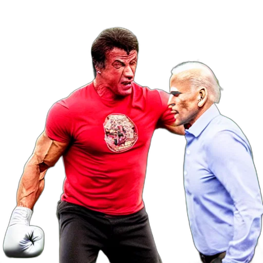 concept art, comic book art, sylvester, stallone transparent PNG cut-out