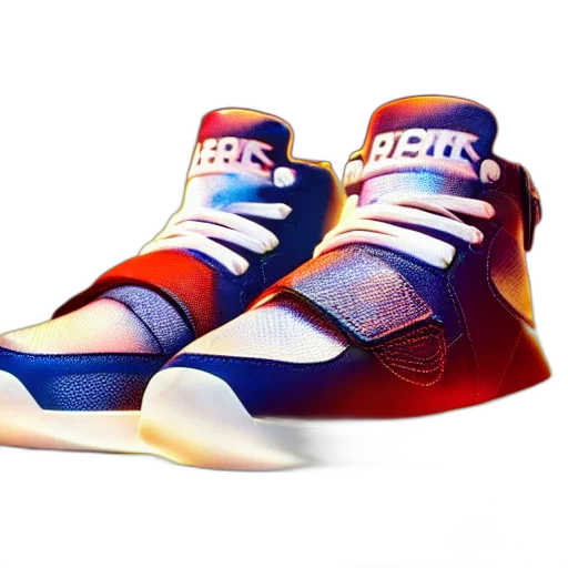 shoes, 3d render, vaporwave, photorealistic, most, expensive, sneaker, ever transparent PNG cut-out