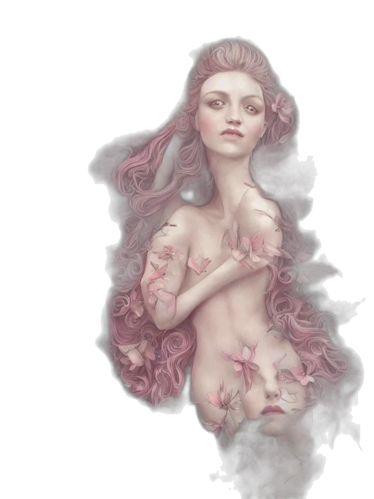 dress, fantasy art, concept art, watercolor, photorealistic, fire, red, pastel transparent PNG cut-out
