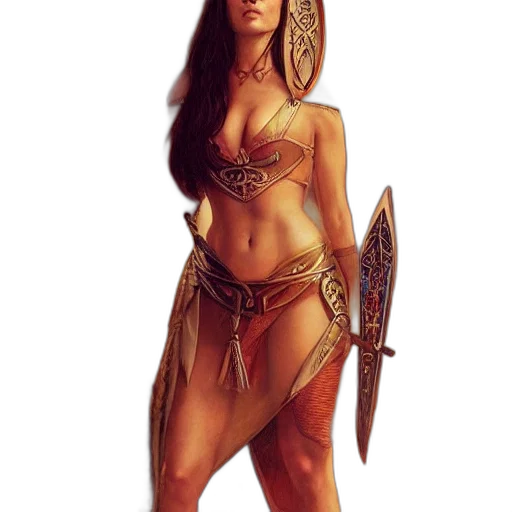 sword, jewelry, staff, fantasy art transparent PNG cut-out
