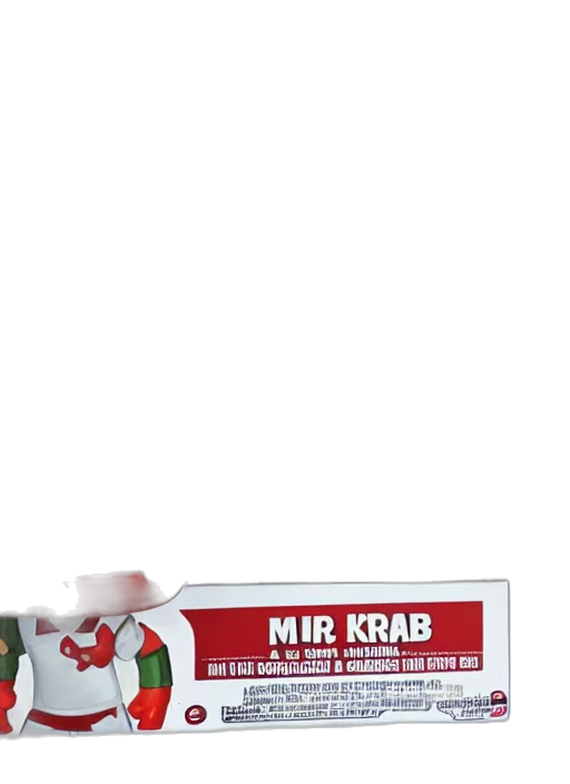 food, 3d render, funko, pop, figure, krabs, spongebob transparent PNG cut-out