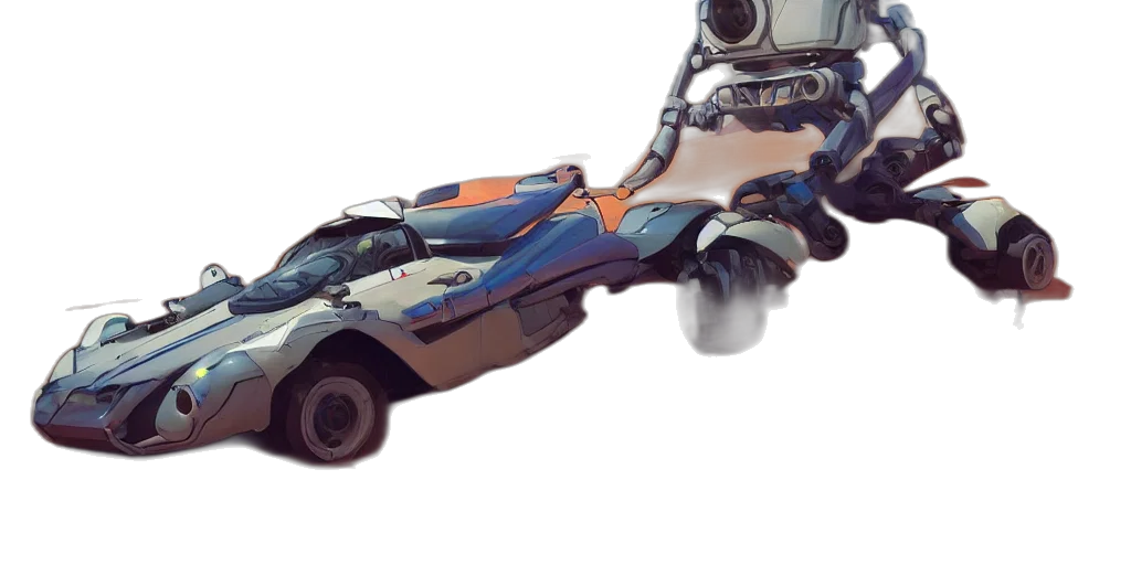 car, robot, weapon, dragon, concept art, 3d render, cyberpunk, photorealistic transparent PNG cut-out