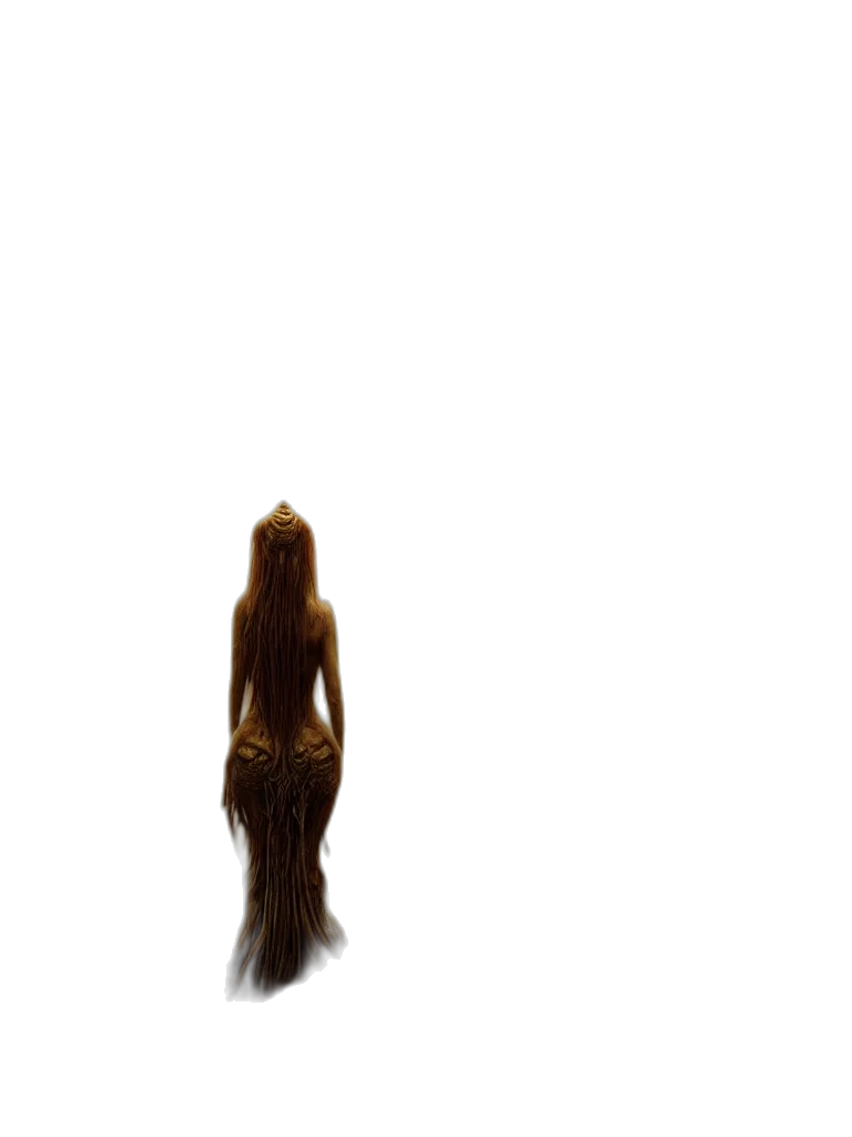 hair, dress, creature, animal, 3d render, concept art, pixel art, photorealistic transparent PNG cut-out