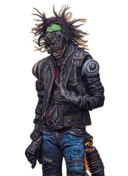 jacket, mask, face, creature transparent PNG cut-out