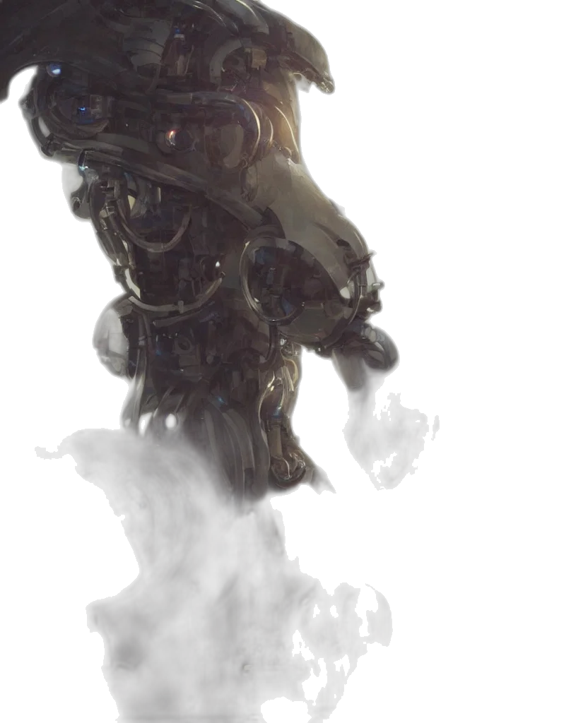 robot, dragon, creature, mask transparent PNG cut-out