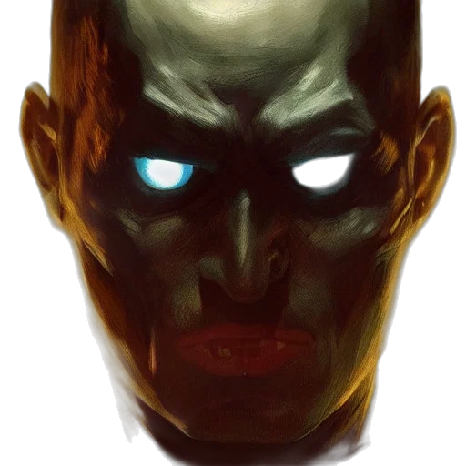 face, mask, robot, comic book art transparent PNG cut-out