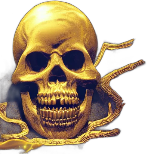 jewelry, crown, mask, weapon, photorealistic, concept art, 3d render, golden transparent PNG cut-out